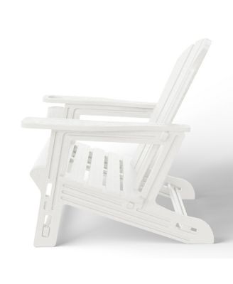 Outdoor Patio HDPE Plastic Adirondack Chair with Cup Holder