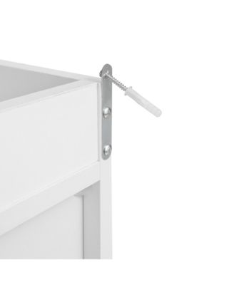 Tall Cabinet with 3 Drawers Rattan High Wardrobe Armoire