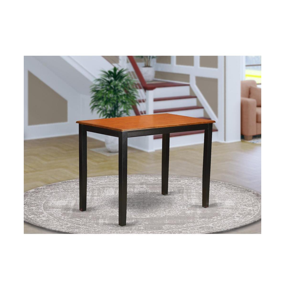 East West Furniture 3 Pc Dining counter height set-pub Table and 2 Kitchen Dining Chairs