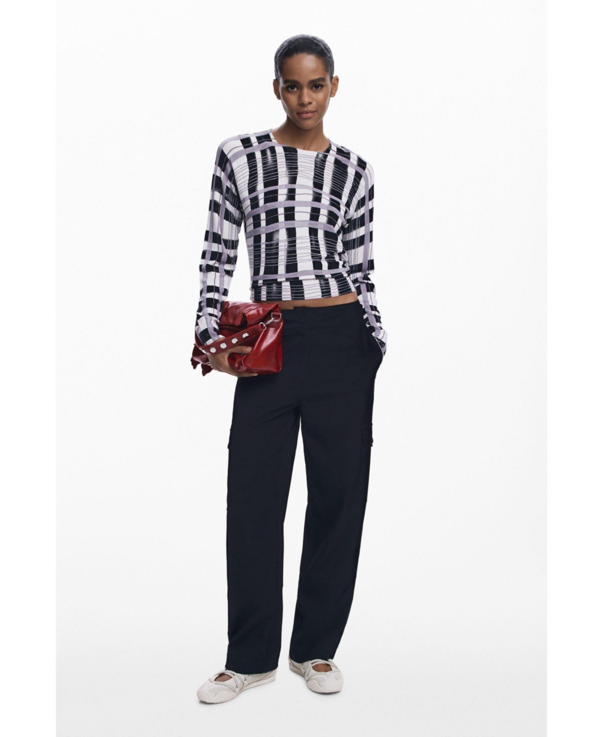 Desigual Stripe Crewneck Sweater In Multi