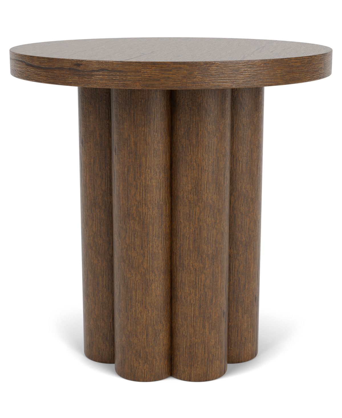 Macy's Santa Cruz 24" Wood Bunching End Table In Brown