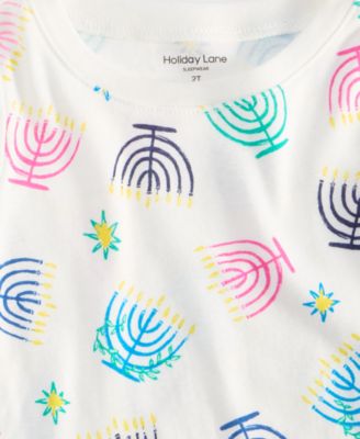 Toddler 12M-4T Multi Menorah Snug-Fit Pajama Set, Macy's Exclusive