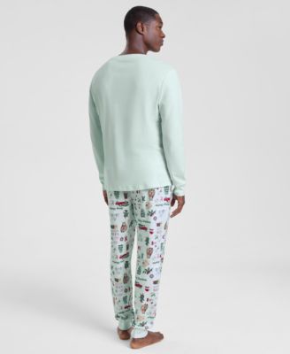 Men's Winter Holiday Cotton Pajama Set, Macy's Exclusive