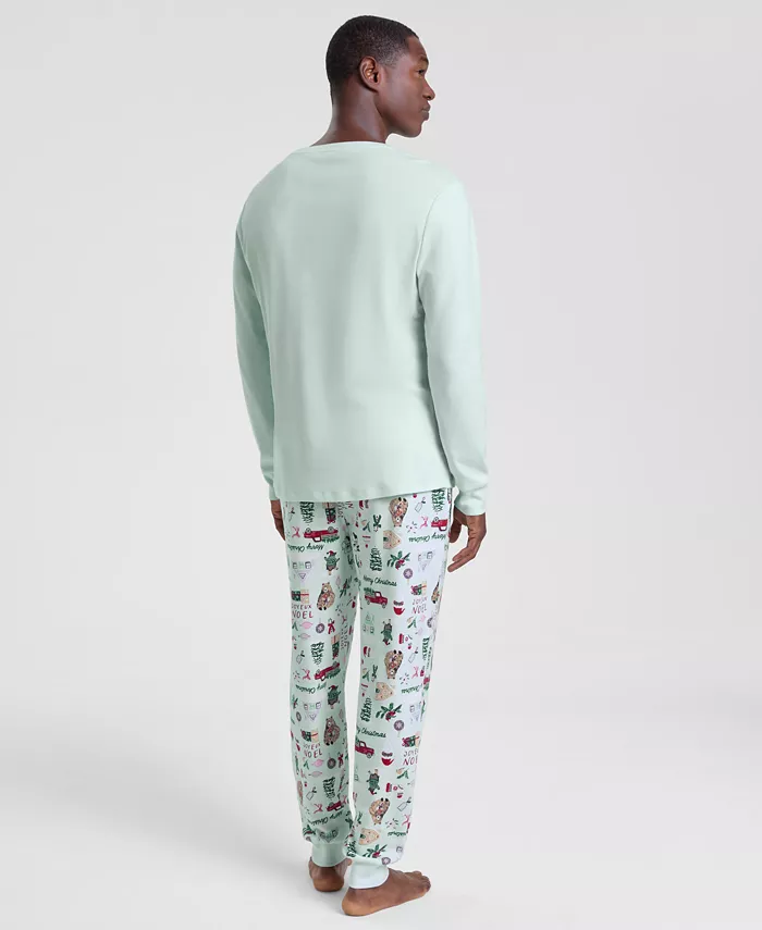 Men's Winter Holiday Cotton Pajama Set - thumbnail 4