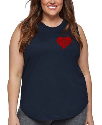 Plus Size All You Need is Love Word Art Tank Top