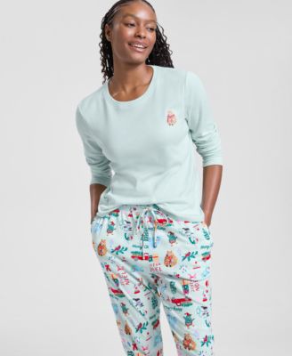 Women's Winter Holiday Cotton Pajama Set, Macy's Exclusive