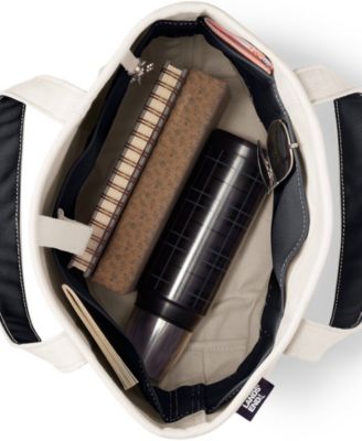 Medium 5 Pocket Open Top Canvas Tote Bag