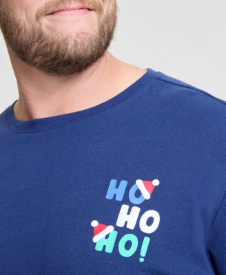 Men's Big & Tall Santas Cotton Pajama Set, Macy's Exclusive