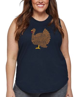 Plus Size Thanksgiving Word Art Tank Top