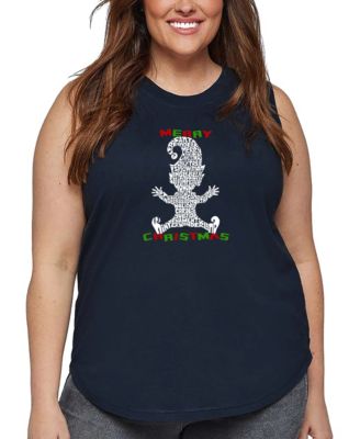 Plus Size Christmas Elf  Word Art Tank Top