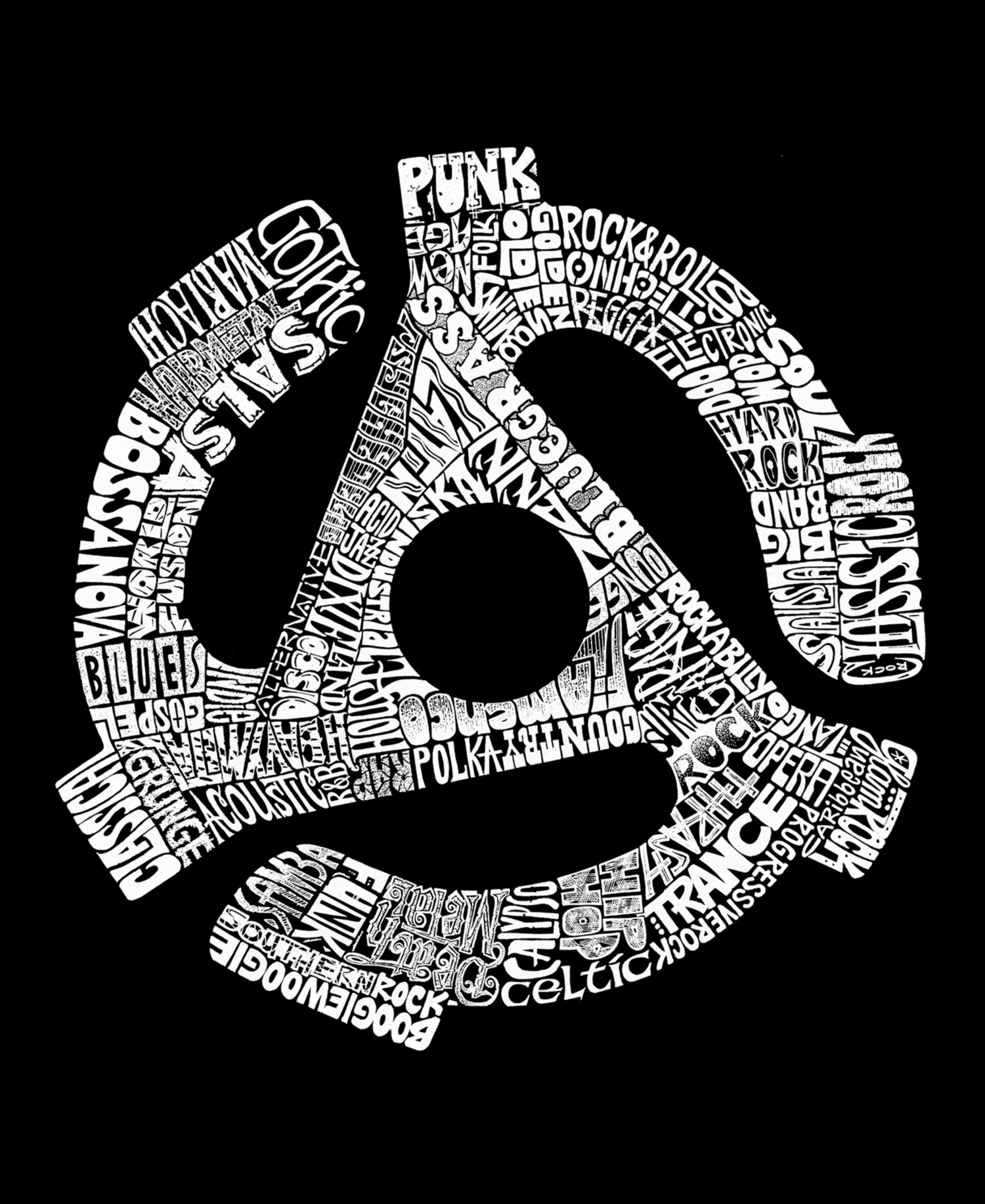 Plus Size Record Adapter Word Art Tank Top