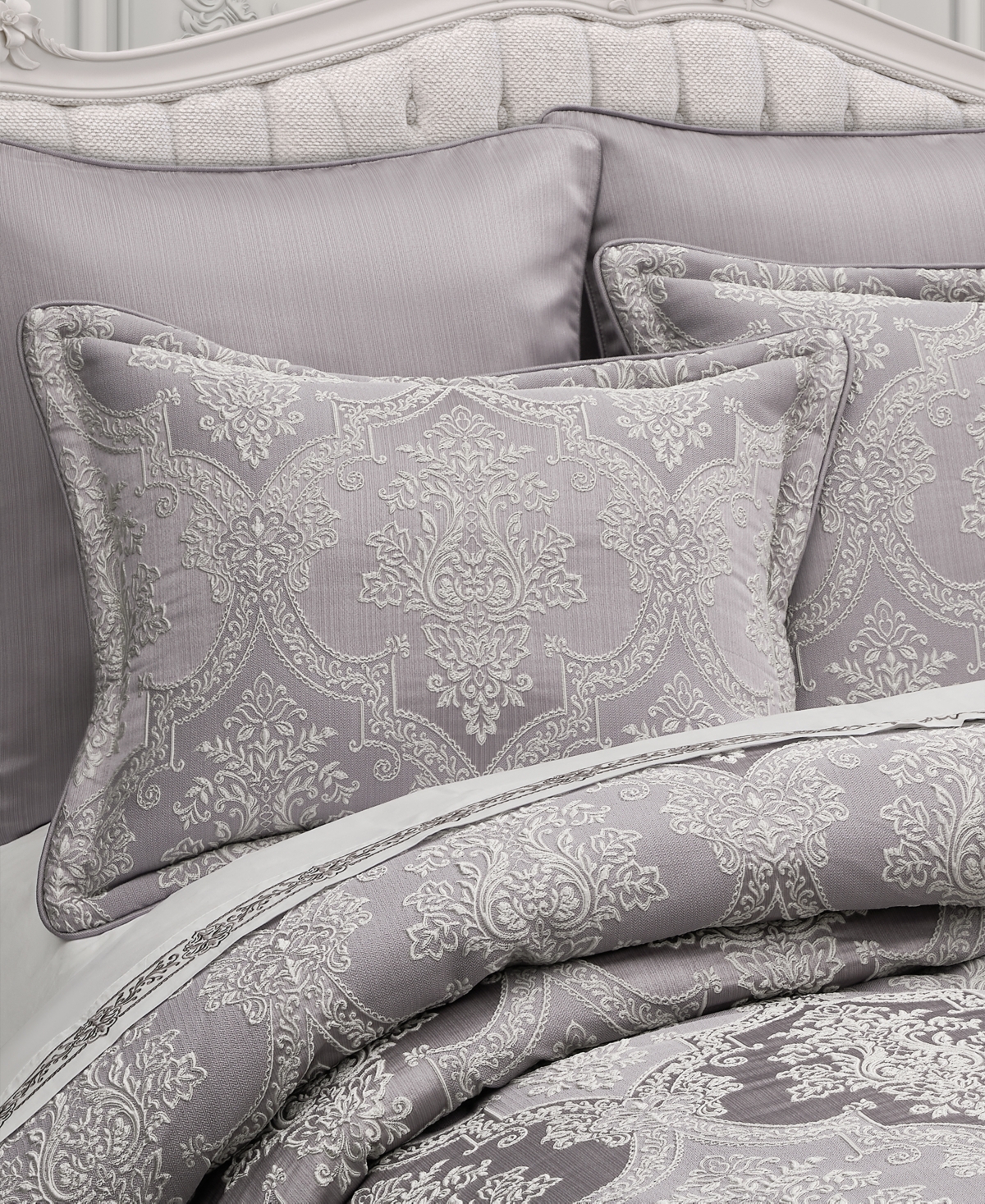 J Queen New York Mary Damask 4-pc. Comforter Set, California King In Gray