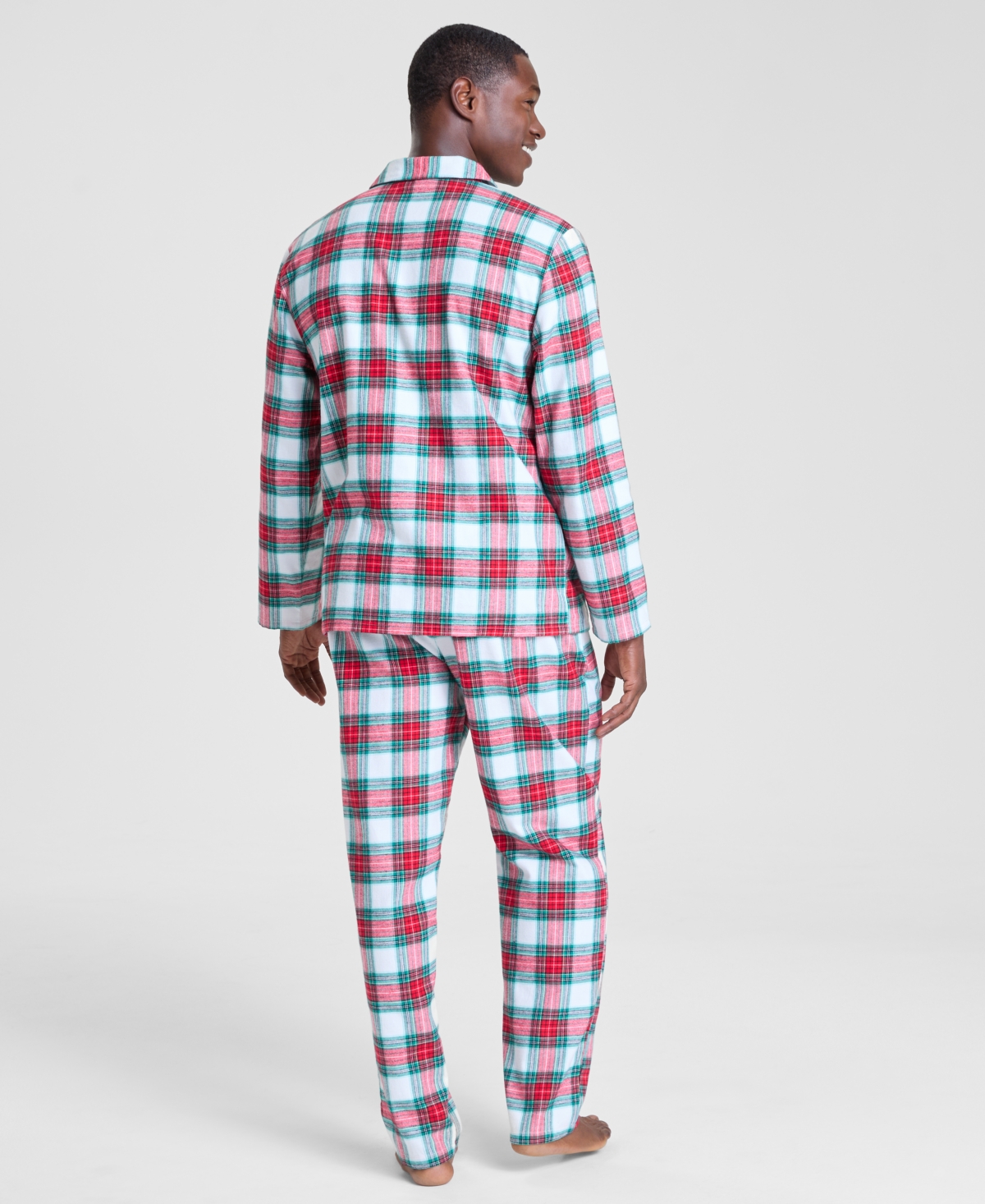 Holiday Lane Men's Merry Plaid Notch Collar Matching Family Pajamas Set, Created For Macy's In Multi
