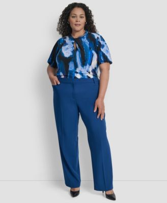 DKNY - Plus Size Modern-Fit Straight-Leg Pants