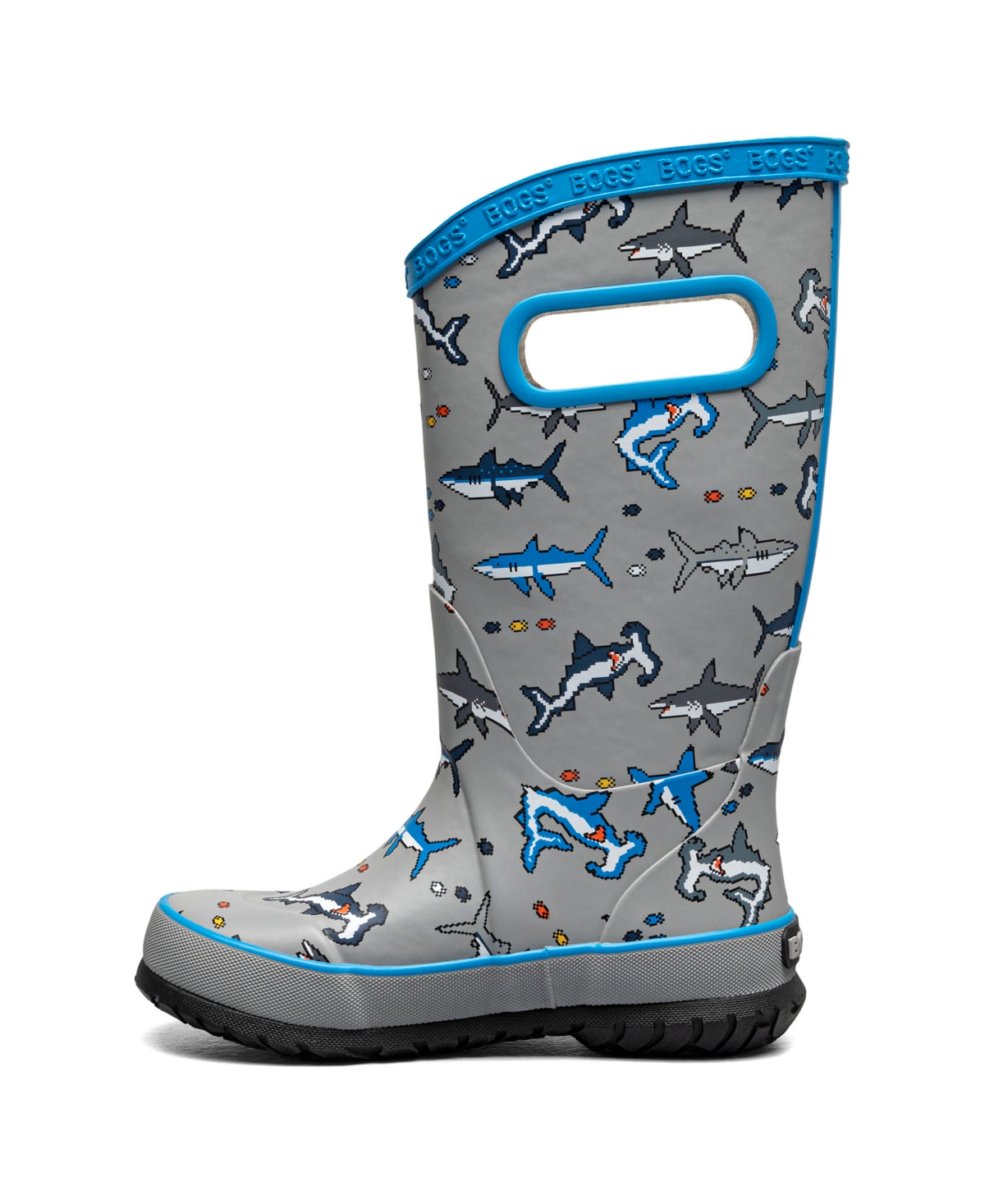Bogs Little And Big Kids Rainboot Tractor Boots In Gray