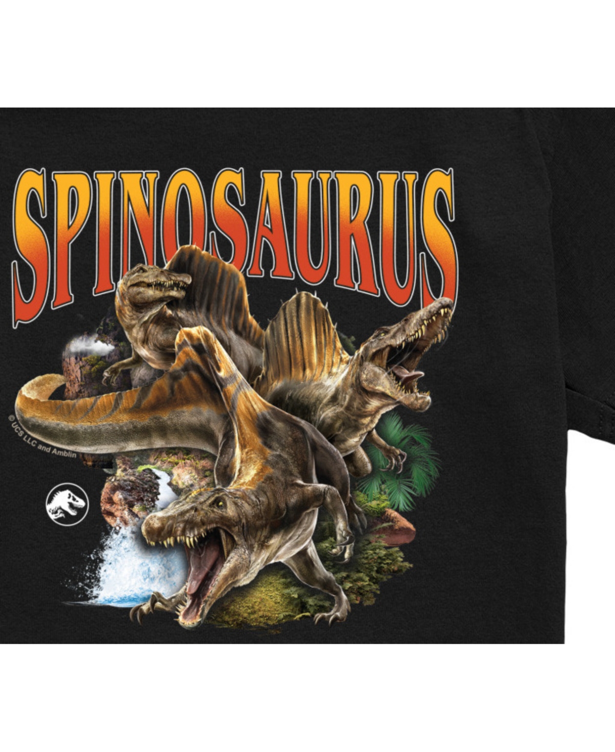 Jurassic Park Big Boys Live Action Spinosaurus T-shirt In Black