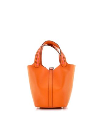 Pre-Owned Hermes PM Picotin Lock Bag Tressage Epsom