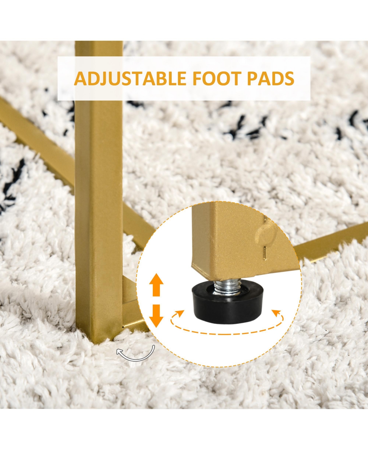 Homcom 38" 2 Glass End Table, Living Room Table w/ Metal Frame,