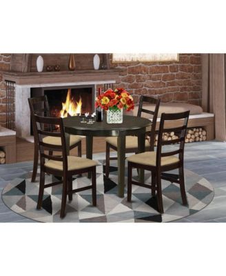 5 Pc small Kitchen Table set-round Kitchen Table and 4 Dining Chairs
