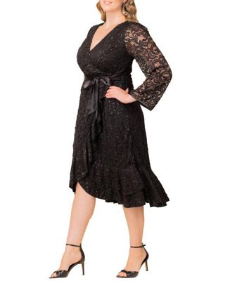 Women's Plus Size Cosmopolitan Sequin Lace Cocktail Dress