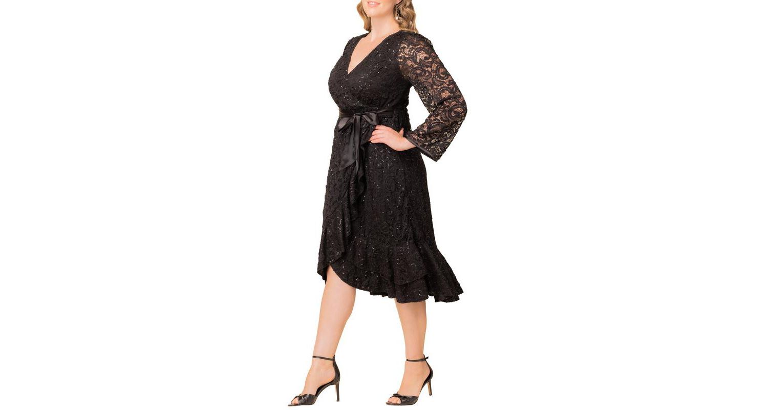 Women's Plus Size Cosmopolitan Sequin Lace Cocktail Dress