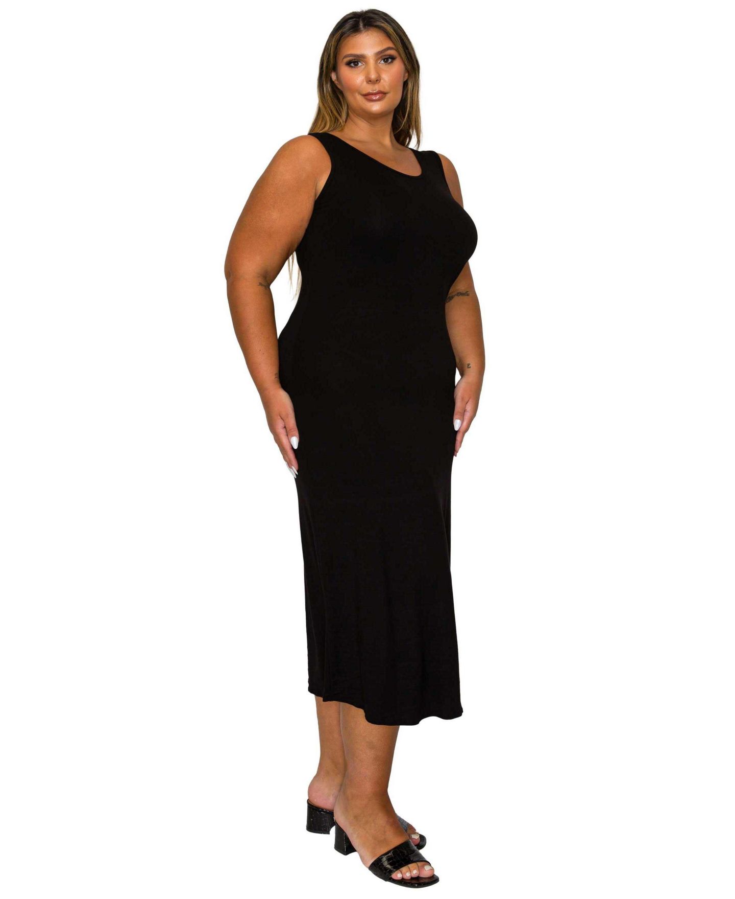 Женское платье L I V D Plus Size Mellie Tank Dress, цвет: Чёрный — фото 3