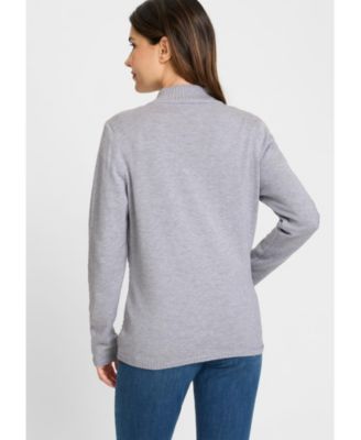 Women's Rib Knit Zip Front Cardigan