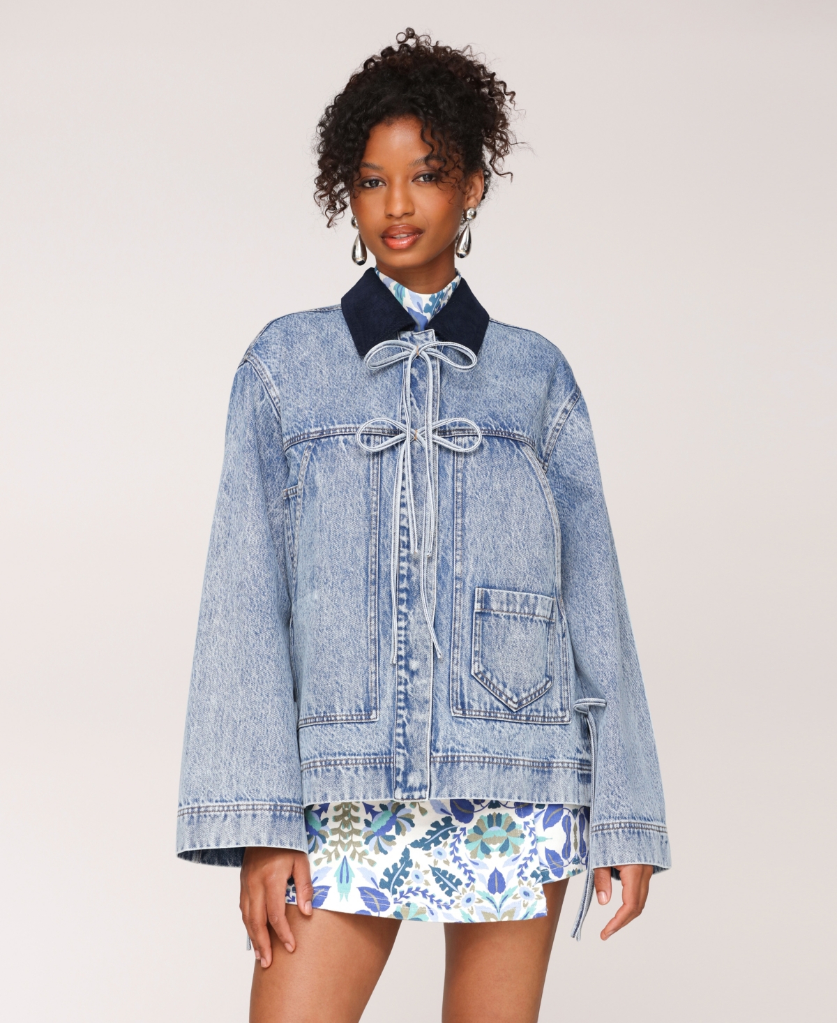 Avec Les Filles Women's Oversized Patch Pocket Chore Jacket