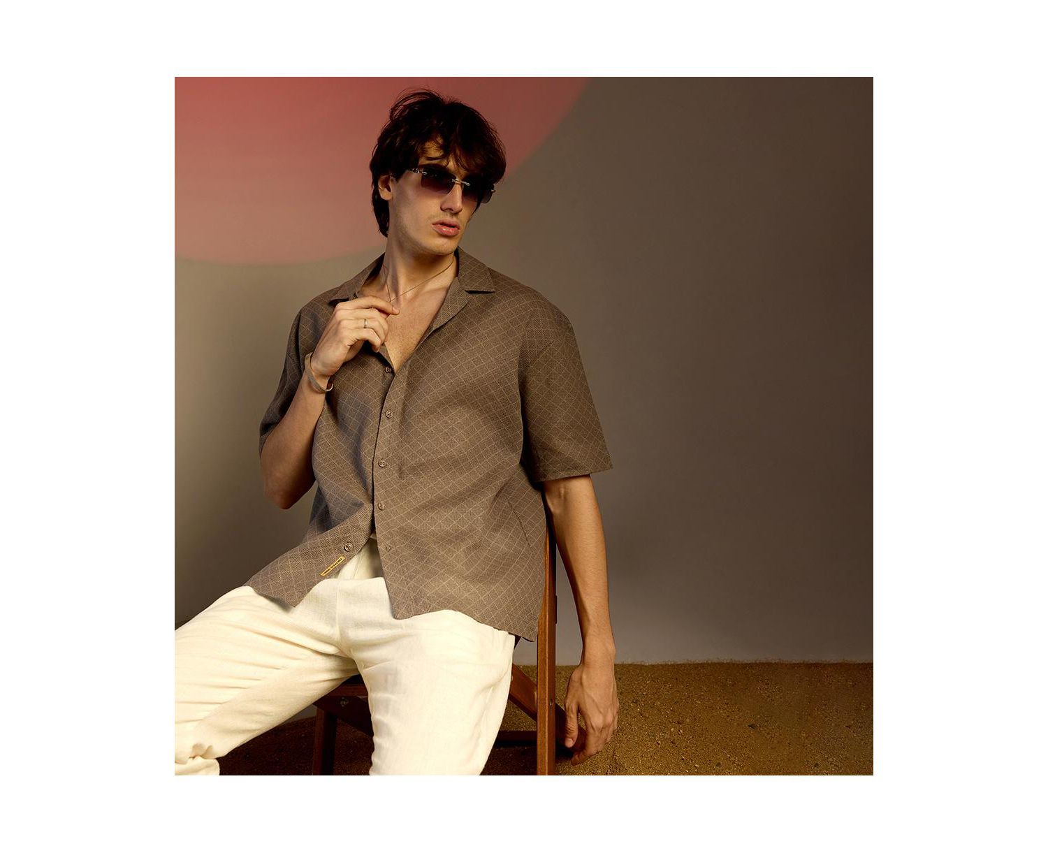 Quad-Lined Oversized Shirt