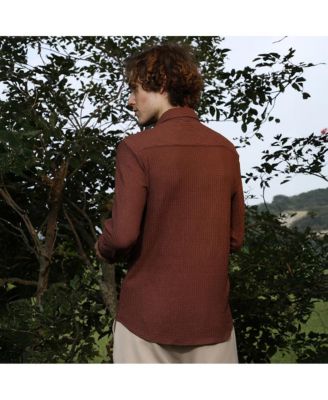Men's Solid Tactile-Woven Shirt