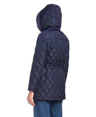 Women's Diamond Quilted Anorak Jacket With Hood