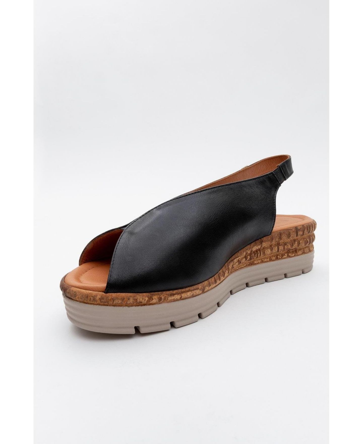 Женские сандалии Forever & Always Shoes Blom Leather Platform Sandal (Women), цвет: Чёрный кожаный — фото 4