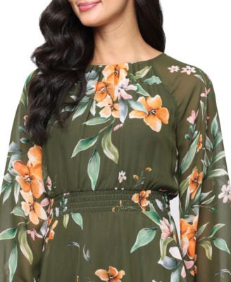 Women's Bell Sleeves Midi Dress