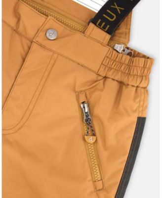 Boy Two-Piece Play Snowsuit with Contrast Jacket Brown Sugar - Toddler|Child