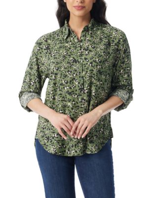 Gloria Vanderbilt - Women's Amanda Floral-Print Oversized Shirt