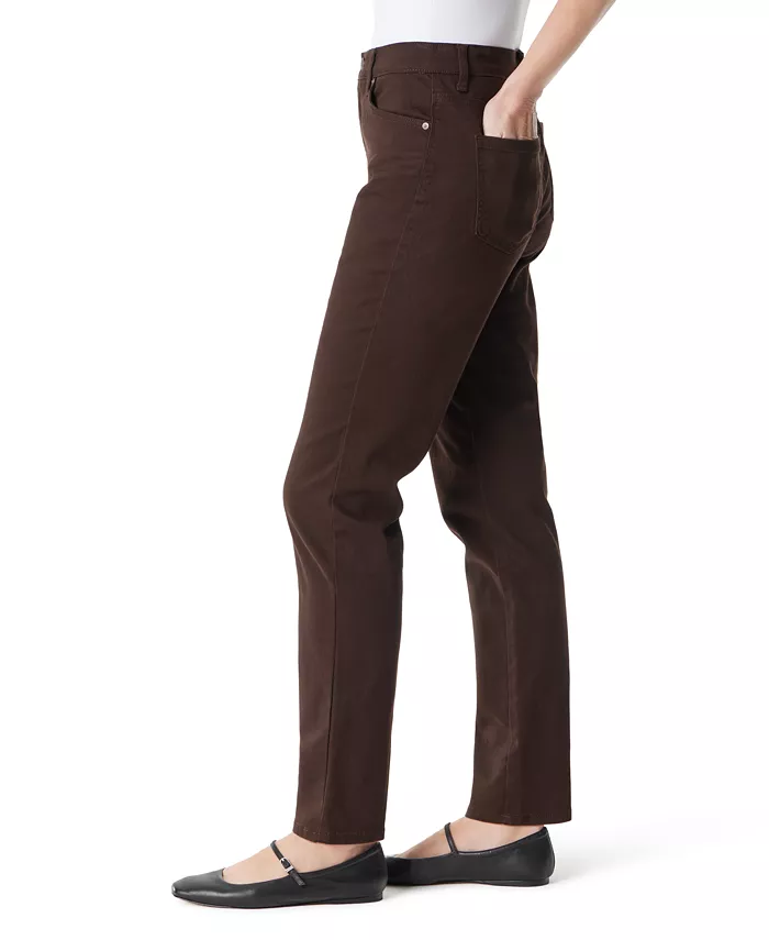 Women's Amanda Colored Twill Straight-Leg Jeans,in Regular, Short & Long - thumbnail 5