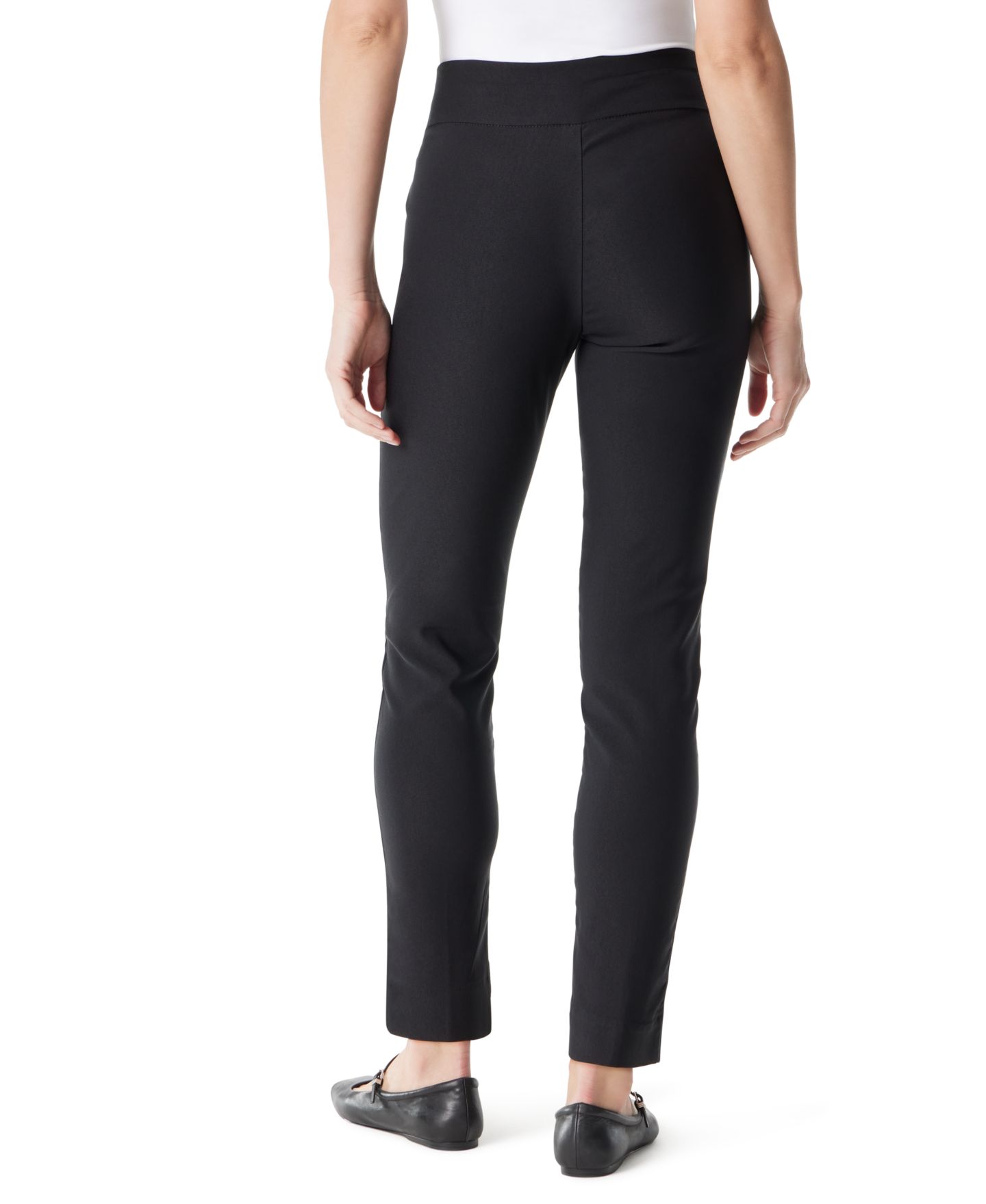 Женские брюки Gloria Vanderbilt Tummy-Control Pull-On Slim Trousers, in Regular, Short & Long, цвет: Чёрный — фото 3