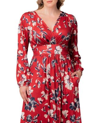 Plus Size Diana Long Sleeve Midi Dress