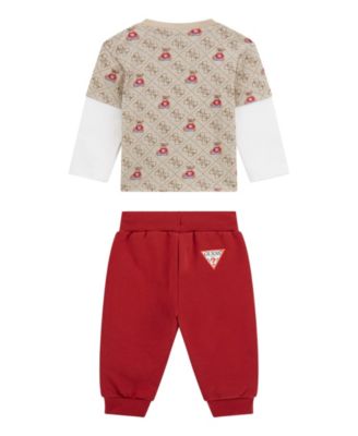 Baby Boys 2-Piece Long Sleeve T-Shirt and Active Pant Set