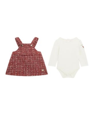 Baby Girls Long Sleeve Bodysuit and Tweed Skirtall Set