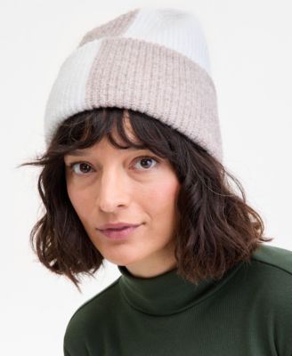 Brushed Rib Colorblocked Beanie, Macy's Exclusive