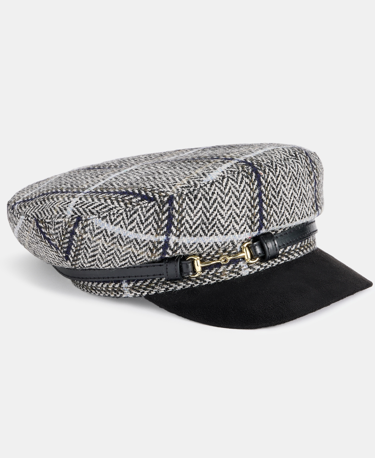 Giani Bernini Horsebit Plaid Conductor Hat, Macy's Exclusive