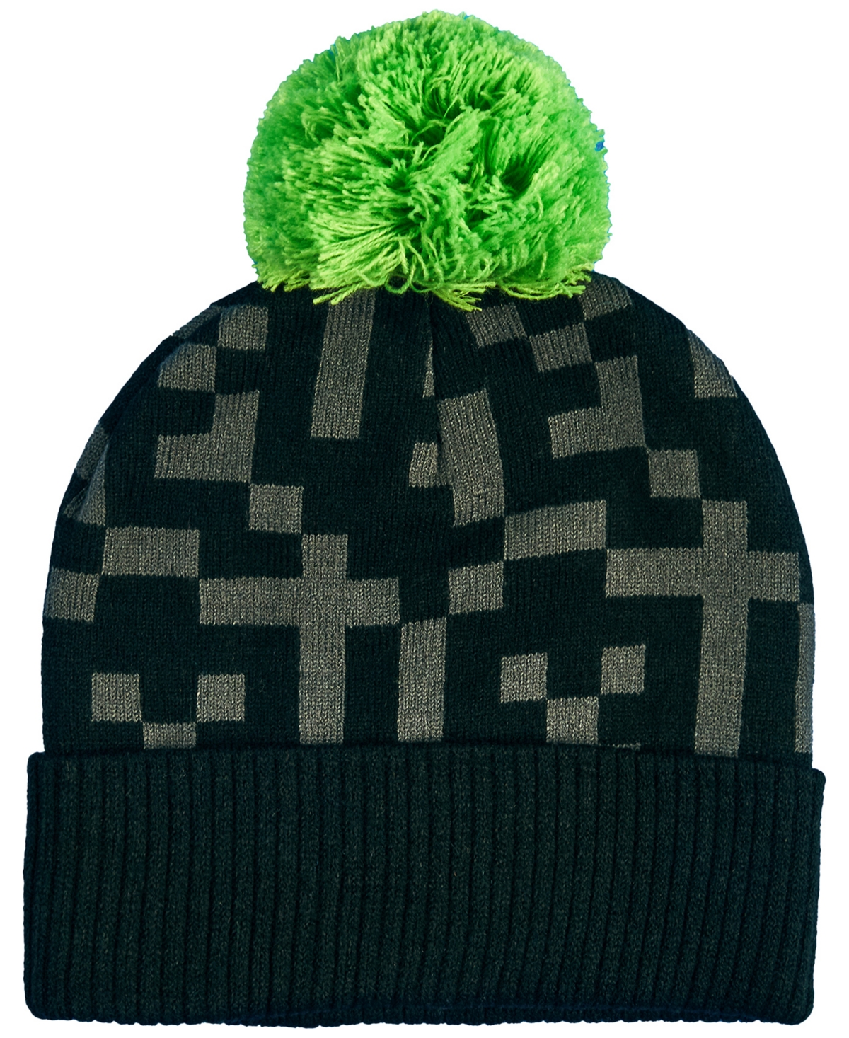 Minecraft Big Boys 2-piece Pom Pom Hat And Gloves Set In Black