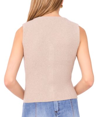 Women's V Neck Button Up Sweater Vest