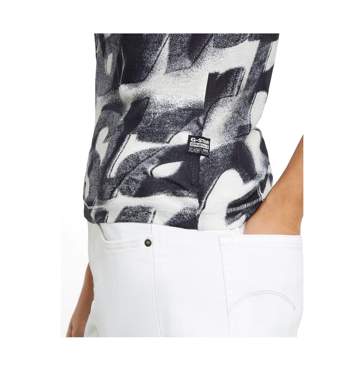 G-Star Women's Sprayed Letters Top