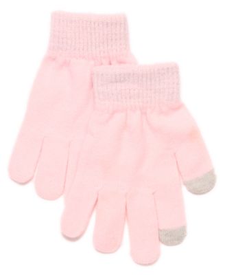 Big Girls 3-Piece Color Block Rainbow Sugar Sweetheart Snuggle Beanie, Scarf and Gloves Set