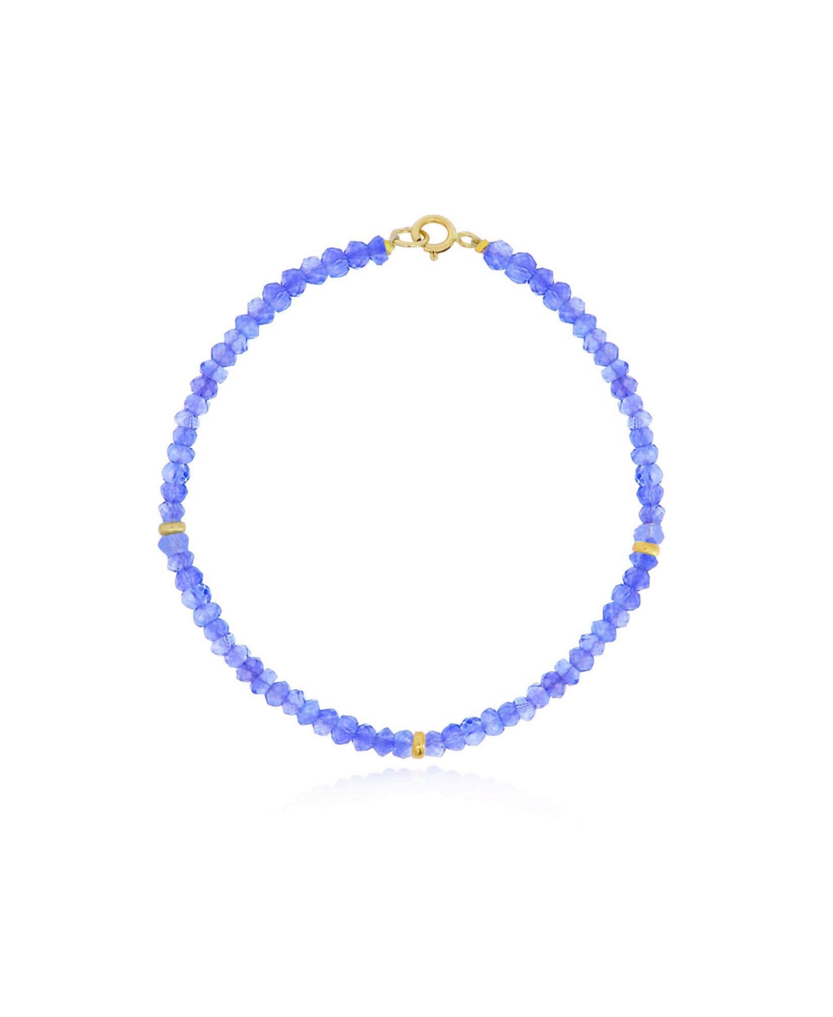 Tanzanite Bead Bracelet 14K Gold - Tanzanite