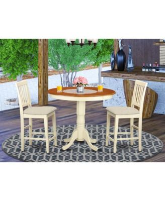 3 Pcpub Table set - counter height Table and 2 counter height Chairs