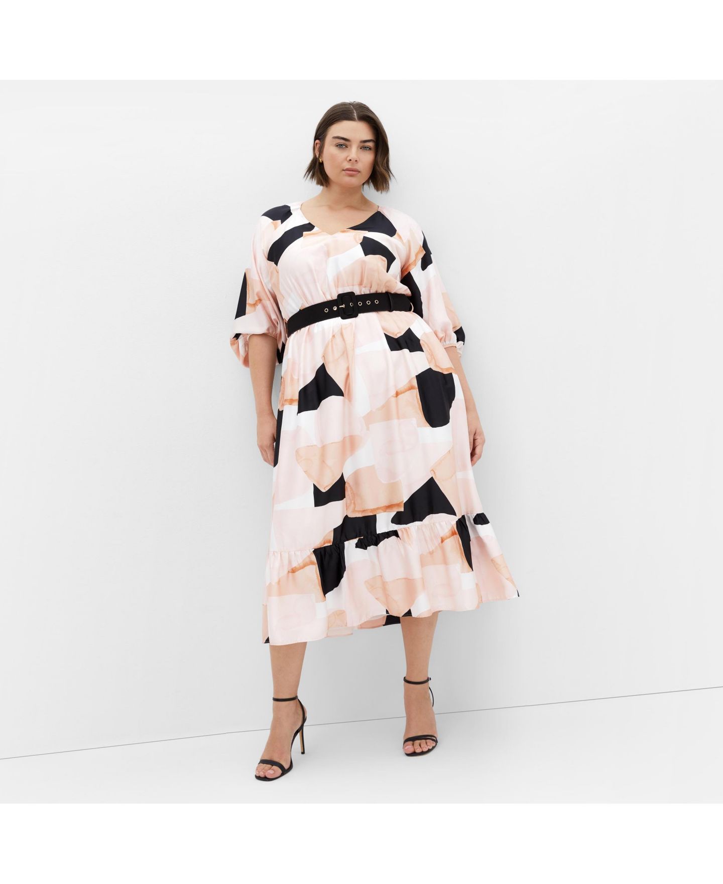 Женское платье CITY CHIC Plus Size Betty Print Midi, цвет: Playful — фото 1