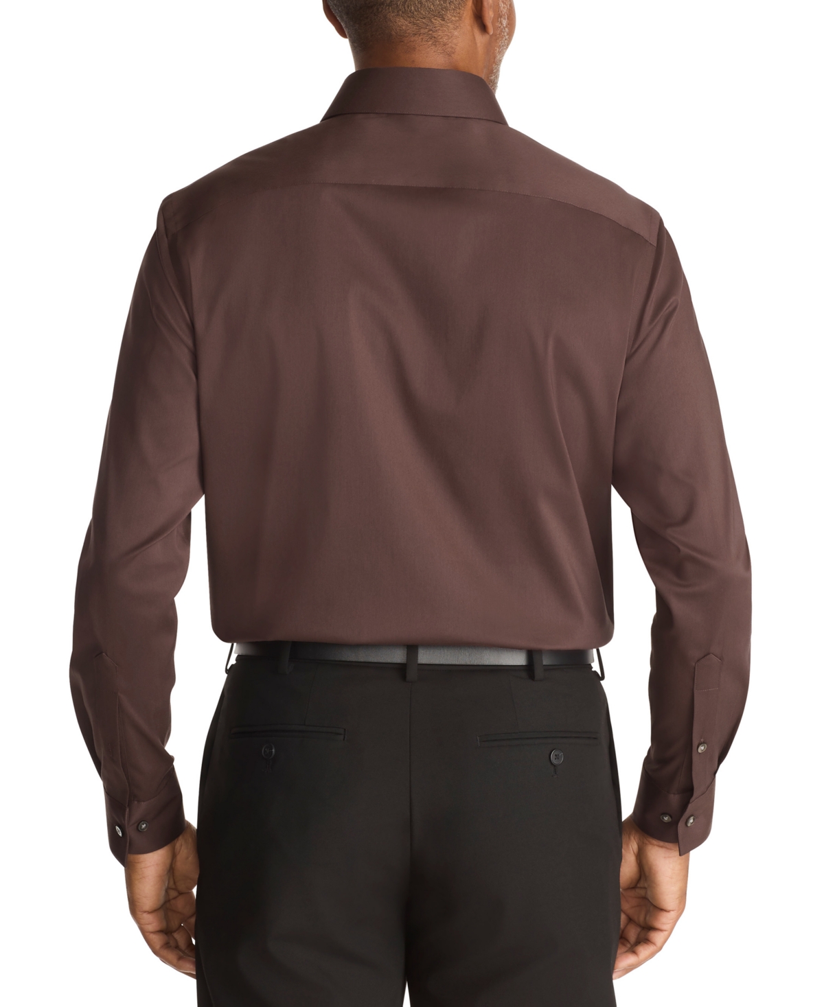 Van Heusen Men's Regular Fit Spread Collar Dress Shirt In Brown